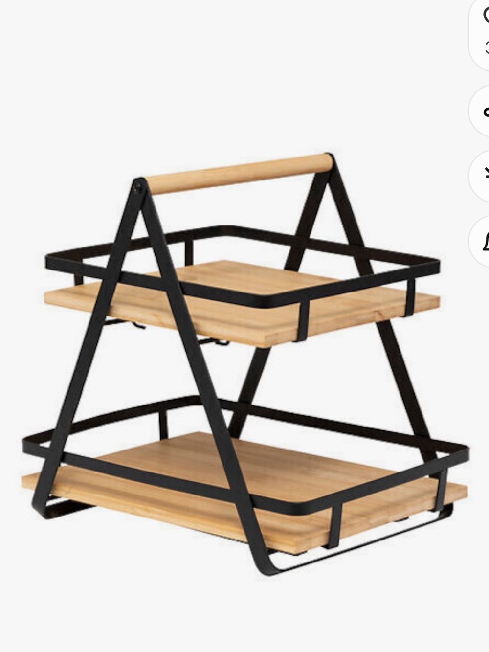 NWOT wooden 2 tier rack